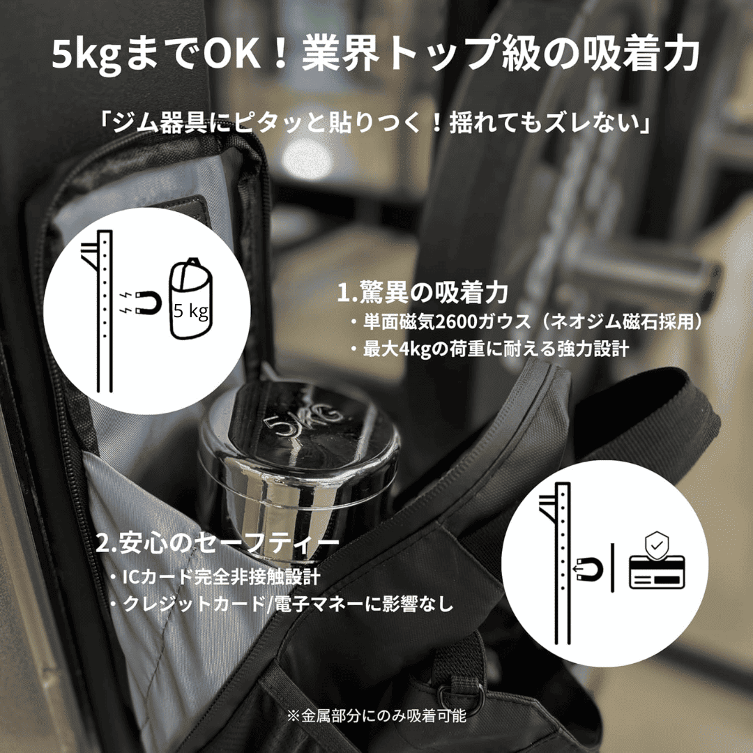 PITABAGU™ マグネットジムバッグ